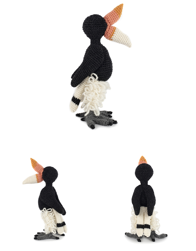 toft ed's animal nor the rhinoceros hornbill amigurumi crochet